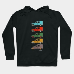 Five 2CV Fourgonnette's Hoodie